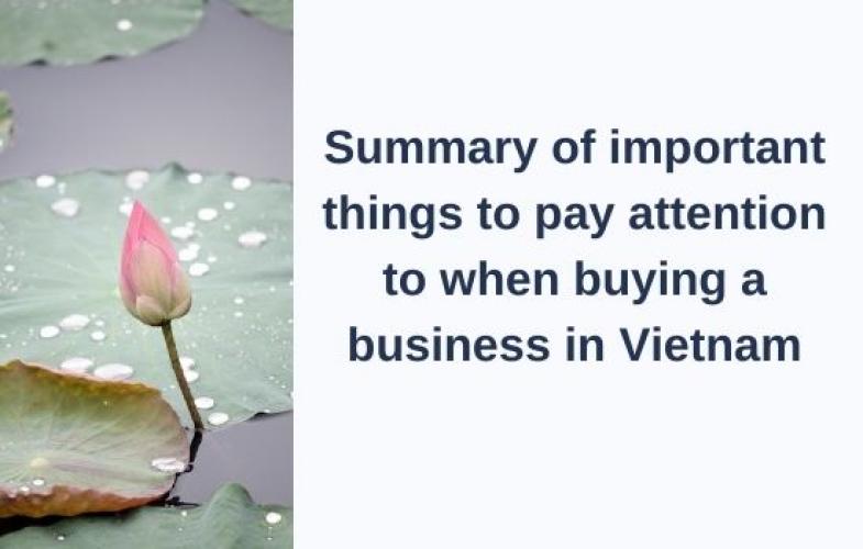 Buying a business in Vietnam